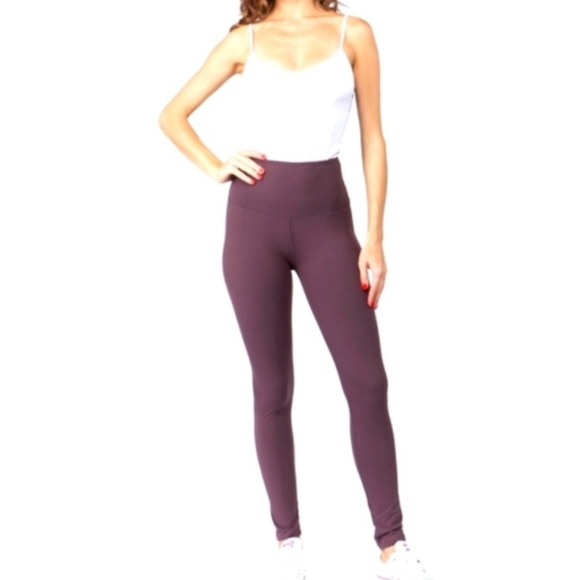 Mondetta Pants - (S) Mondetta High Waist Dark Plum Legging Waist 13"×L35"